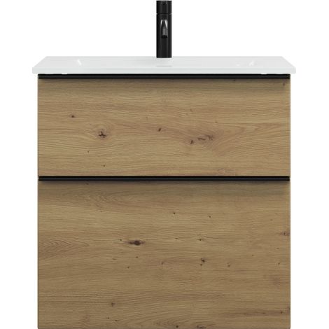 burgbad Eqio lavabo en verre avec meuble sous-lavabo, largeur (1/3)