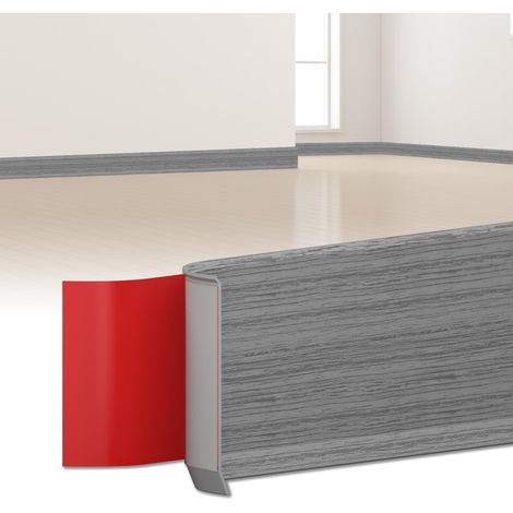 Plinthe Souple Autoadhésive Gris Bois Plinthe Adhesive 100x20mm 3m (1/5)