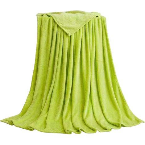 Grande couverture polaire verte, format Queen, douce et moelleuse, pour femmes, hommes et enfants, couverture légère en microfibre toutes saisons, 229 x 229 cm (1/5)