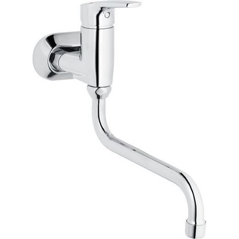 Wand-Spültischmischer Heinrich Schulte Alpha 350 Schwenkauslauf, Ausladung 250 mm, chrom - Z056870-00010 (1/2)