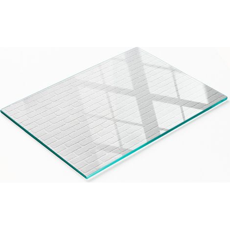 Panel decorativo multifuncional de vidrio para cocina, dise帽o de pared tipo ladrillo, 80x52 cm. (1/5)