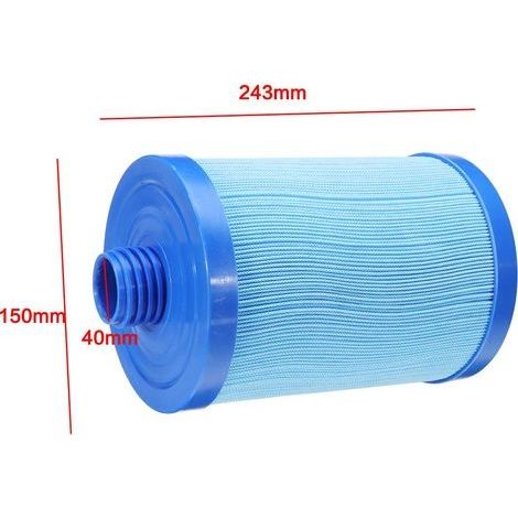 Garten- und Pool-Spa-Filterelement für 6CH-940 PWW50, 243 x 150 mm mit 40-mm-Loch, Whirlpool-Filterkartusche, Poolzubehör (1/4)