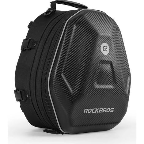 Mochila para moto, para montar en casco, depósito o asiento, 35 l, color negro (1/5)