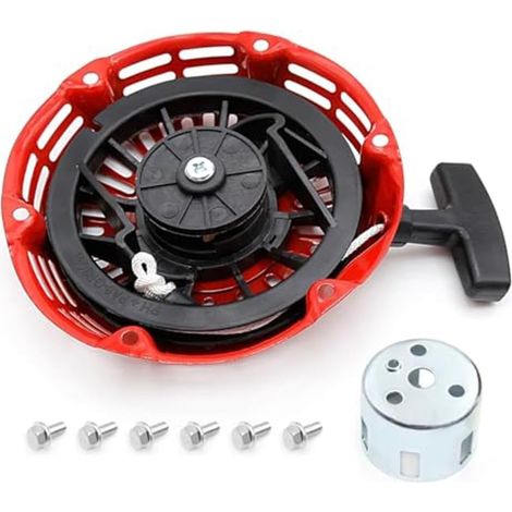 Kit de recul complet avec coupelle et boulons pour générateurs Convient pour gx120, gx160, gx200, remplace 28400-ZE1-003ZF, construction en métal robuste, action de traction lisse (1/5)