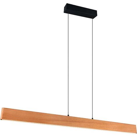 LED Pendelleuchte Hängeleuchte Naturholz holzfarben Dimmbar L 150 cm