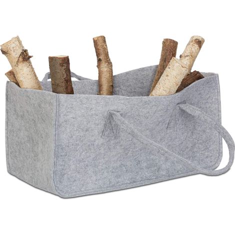 Cesta de fieltro con asa