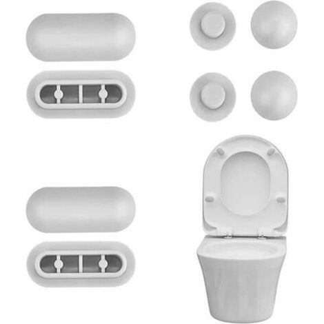 4 Pcs Patin Abattant WC en Plastique Carivent,avec 4 Ecarteurs de Couvercle de Toilette Pare-Chocs de Siège de Toilette Robuste Tampon de Siège de Toilette Anti-choc pour Toilette Lunette Couvercle (1/5)