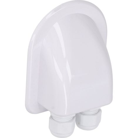 Boîte dérivation câble ABS imperméable panneau photovoltaïque double fil presse-étoupe câblage extérieur blanc (1/5)