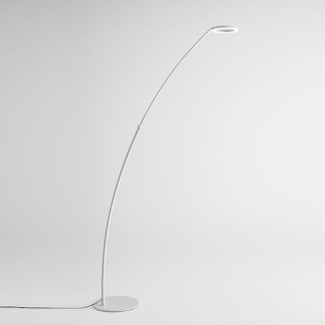 Lampadaire moderne arqué à led gea luce gpib30, dimmable, extensible en aluminium