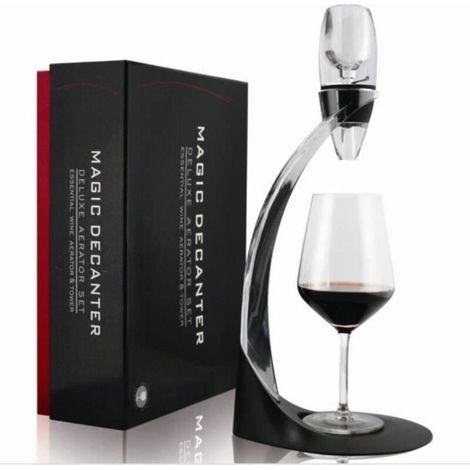 Excelvan Wine Decanter Aerator Luxury Complete Set with Filter, Stand, Tool and Base for Wine (1/4)