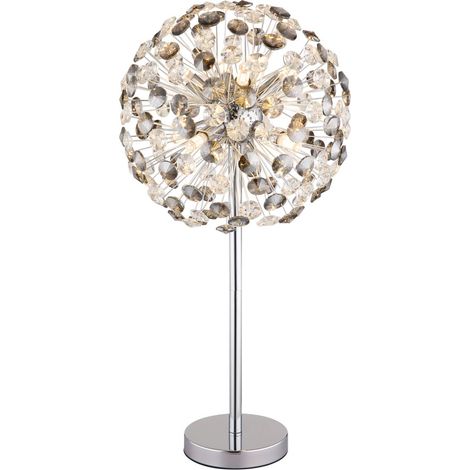Globo - lámpara de mesa - KATRINA - cromo - vidrio - Ø 35cm - G9