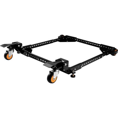 Socle mobile, capacité de charge de 295 kg, réglable de 30 x 30 cm à 90 x 90 cm, support mobile universel robuste avec roulettes pivotantes, pour équipements de travail du bois, scies à ruban, outils (1/5)