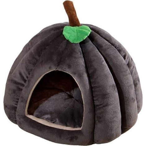 Lit-grotte pour chat, tente pour chat avec coussin amovible, gris foncé, taille M (1/5)
