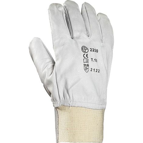 Gant de maîtrise EUROTECHNIQUE en cuir de chèvre gris T8 - COVERGUARD - 2248