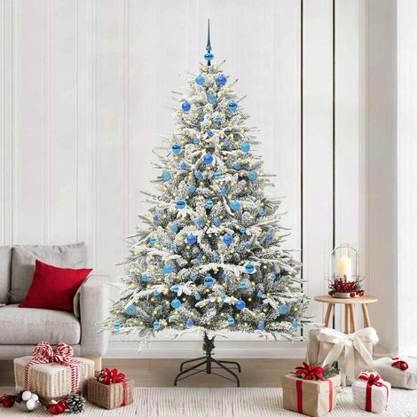 Árbol de Navidad Artificial Pre-iluminado con Juego de Bolas (1/5)