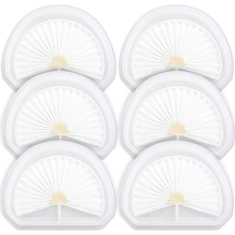 6er-Pack VLPF10 Staubsaugerfilter für Black & Decker Dustbuster HLVA315J, HLVA320J00, N575266, HLVA325JP07 Handstaubsauger