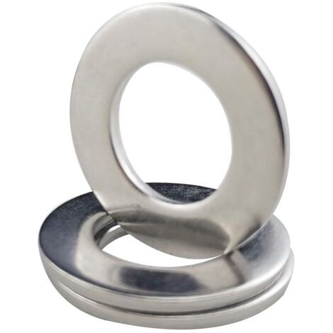 FENOPLASTICALot de 5 Rondelles plates M8, rondelle plate en acier inoxydable 304 pour vis à boulons, M8 x 16 mm x 0.1 mm (1/2)