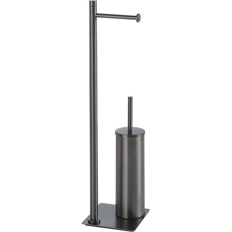 Sapho Gedy - Trilly Toilettenpapier- und Toilettenbürstenhalter, gun metal TR3281 (1/2)