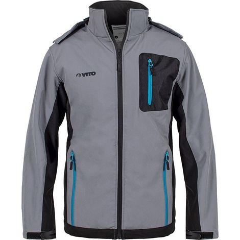 Veste de travail imperméable GRISE à capuche Taille XL Mixte Polaire 3 poches VITO