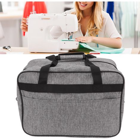 Tragbare und universelle Trage- und Aufbewahrungstasche für Nähmaschinen – 46 x 23 x 31 cm, aus Canvas – Handtasche und Tragetasche mit zahlreichen Fächern und einem Koffergriff (1/5)