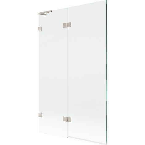 Mexen Lunar L Badewannenabtrennung mit 2 Türen, links 110 x 150 cm, transparent, gebürstetes Nickel - 897L-110-100-97-00-L (1/5)