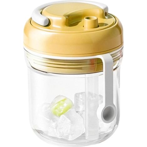 Bouteille d'Eau 2 en 1 avec Bac à Glaçons Portable Étanche Bac à Glaçons à Démoulage Facile Pour Randonnée Gym Bureau Maison Extérieur Plage Piscine Entraînement (1/5)