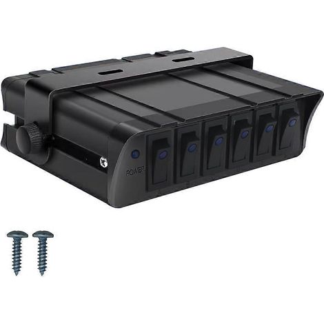 Bedienfeld mit LED-Anzeigeleuchte, 40A 12V Sicherungskasten für Autos, 6 Kipptasten, kompatibel mit Jeep, Boot, LKW und Wohnmobil. (1/5)