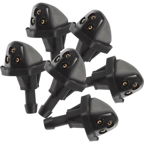 Kit de 6 gicleurs de lave-glace — Buses en ABS et cuivre — Installation facile — Durable — Pour le nettoyage du pare-brise (1/5)