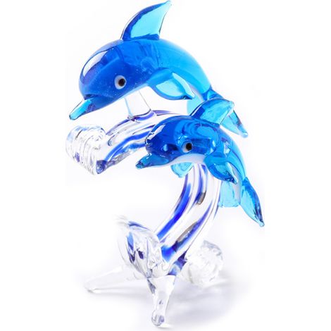 Ornement en verre fait main, figurine décorative d'animaux marins, collection animaux marins, cadeau de Noël ou d'anniversaire, presse-papier en verre (1/5)