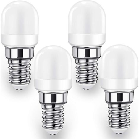 [NIEMALS VERWENDET] E14 LED-Kühlschrank-Glühbirne, 2 W SES-Lampe (entspricht 20 W-25 W), 140 lm, Kaltweiß-6000 K, 4 Stück