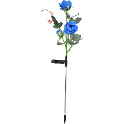 Solar-LED-Lampe, Bodeneinsatzleuchte mit Rosenmotiv für Garten- und Hofdekoration (1/5)
