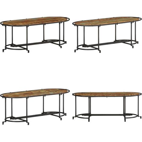 vidaXL Table basse 110x55x40 cm bois massif de récupération (1/5)