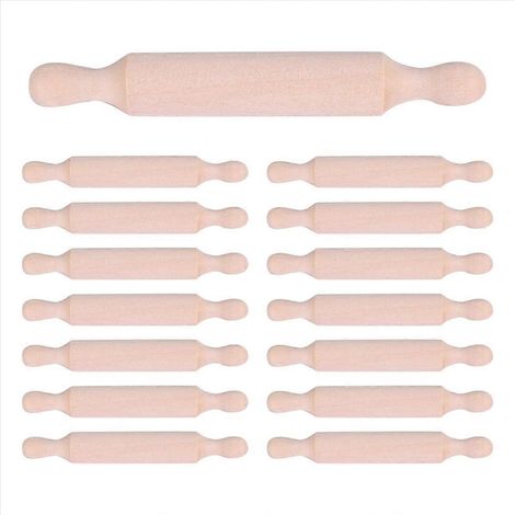 15 cm langes Nudelholz aus Holz, kleines Küchennudelholz für Gebäck und Backwaren, Werkzeug für Kuchen und Fondant, kompaktes Backzubehör (1/5)