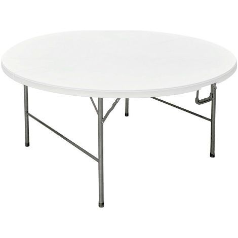 'TAVOLO TONDO PIEGHEVOLE ''PARTY'' Ø cm 160 x h. 74 - colore bianco' Ø cm 160 x h. 74 - colore bianco