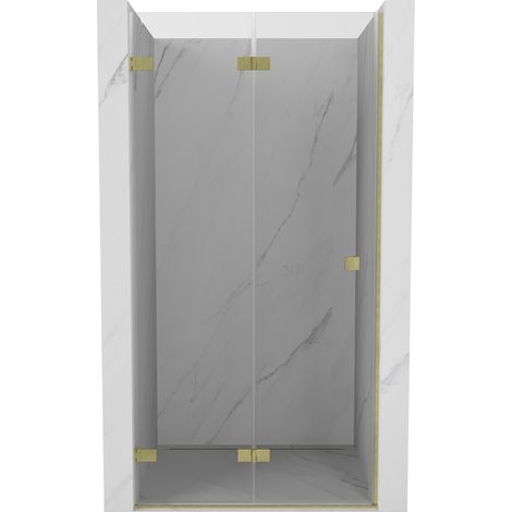 Mexen Lunar-F porte de douche pliante gauche 90 cm, transparent, or brossé - 836-090-000-55-00-L (1/5)
