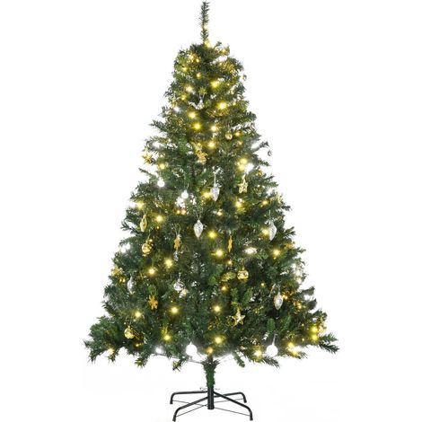 Weihnachtsbaum Tannenbaum Mit Deko 200 Leds 745 Spitzen Ø 112 X H180 Cm