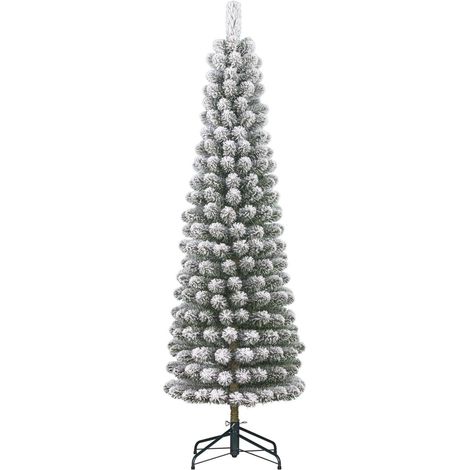 Sapin de Noël Charlton Pilar vert enneigé 362 branches 215x56