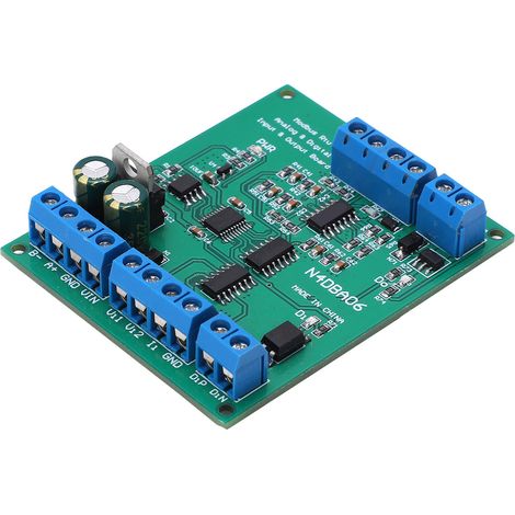 Module analogique-numérique RS485 8 canaux, convertisseur ADC/DAC, carte d'E/S N4DBA06, alimentation 12 V CC (1/5)