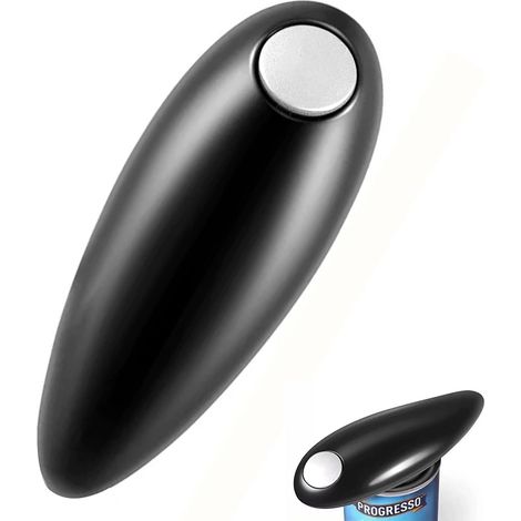 Ouvre boite électrique - Ouvre-Bocal Automatique Pour boîtes rondes de toutes tailles,Ouvre-boîte sécurisé pour les seniors. (Noir) (1/5)