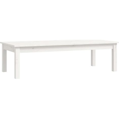 Maison Exclusive - Couchtisch Weiß 110x50x30 cm Massivholz Kiefer