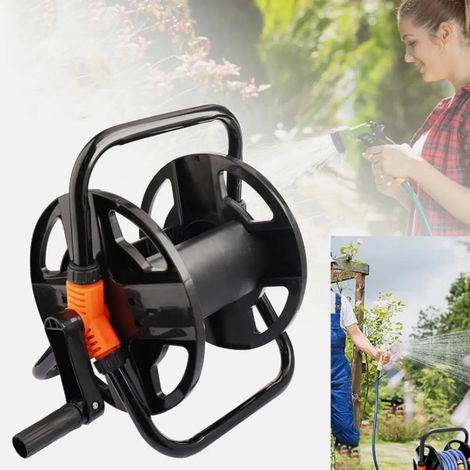 Dévidoir tuyau d’arrosage sur chariot 20 m, enrouleur de jardin portable avec roues et poignée pliable, rangement pratique pour tuyau extérieur (1/5)