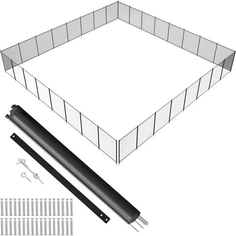 Pour piscine creusée, protection enfants et animaux avec clôture de sécurité pliable en aluminium et maille PVC (1/5)