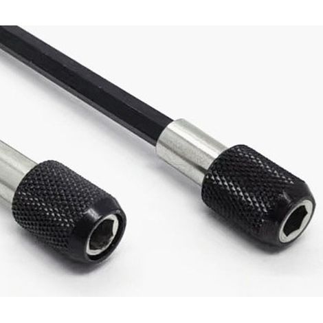 Jeu d'embouts de tournevis hexagonaux (60-150 mm) avec tige de connexion autobloquante, tige d'extension et adaptateur magnétique à dégagement rapide/changement rapide pour perceuses électriques (60-1 (1/5)