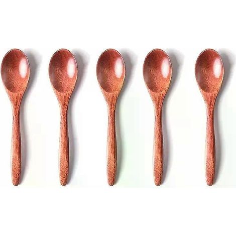 6-teiliges Set aus Holzlöffeln: Lange Kaffeelöffel, kleine Teelöffel, Honiglöffel, Dessertlöffel, Rührlöffel für Kaffeegetränke, Teelöffel, Geschirr (1/4)