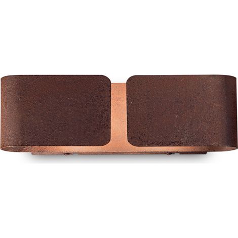 Applique Rustica-Country Clip Metallo Corten 2 Luci E27