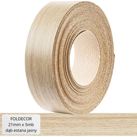 Borde de mueble roble lindberg melamina con adhesivo termofusible 21 mm (5 m) (1/5)