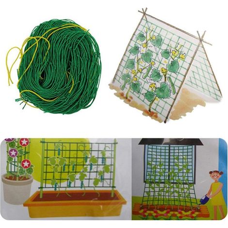 Filet de jardin pour plantes grimpantes, lot de 3, 1,8 x 3,6 m, vert (1/3)