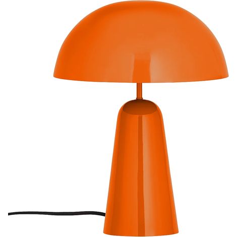 Lampada da tavolo a fungo in metallo - D. 39 x H. 52 cm - Arancione brillante - LARKIN (1/5)