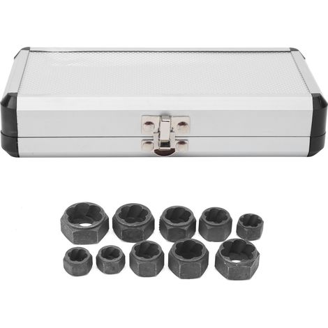 Yunseity Reparaturset für beschädigte Muttern und Schrauben, robuste Aluminiumlegierung für Schraubenköpfe mit 9, 10, 11, 12, 13, 14, 15, 16, 17 und 19 mm Durchmesser