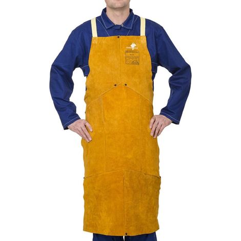 Tablier soudeur en cuir croûte de bovin Golden Brown Weldas Orange M